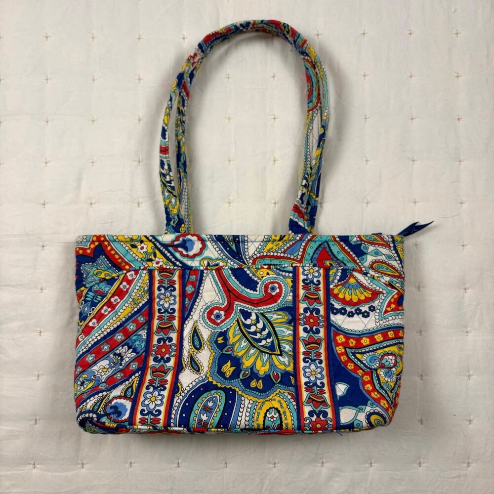 Vera Bradley Shoulder Tote Bag in Marina Paisley Retired 2013 Casual Cottagecore - Picture 2 of 11